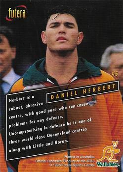 1996 Futera Rugby Union #95 Daniel Herbert Back